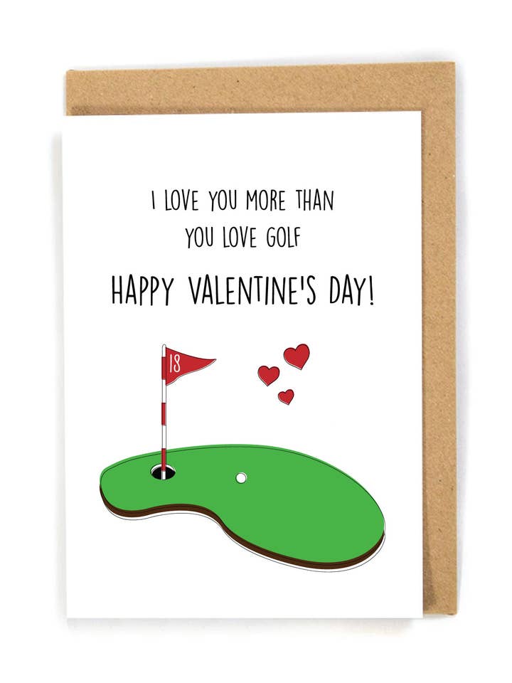 Golf Valentijnsdagkaart voor wholesale door DensenDesign