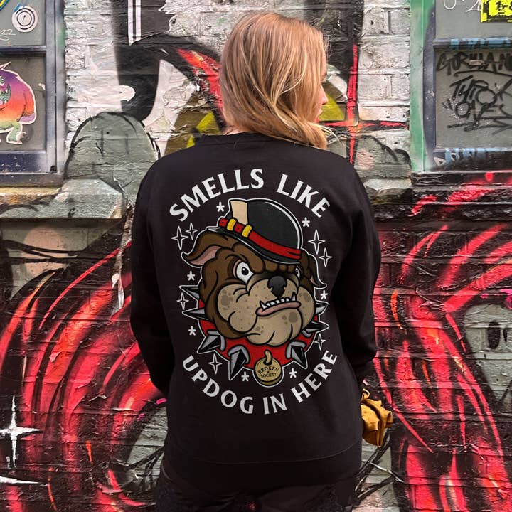 Riecht nach Updog Sweatshirt (Unisex) für den Großhandel von Broken Society