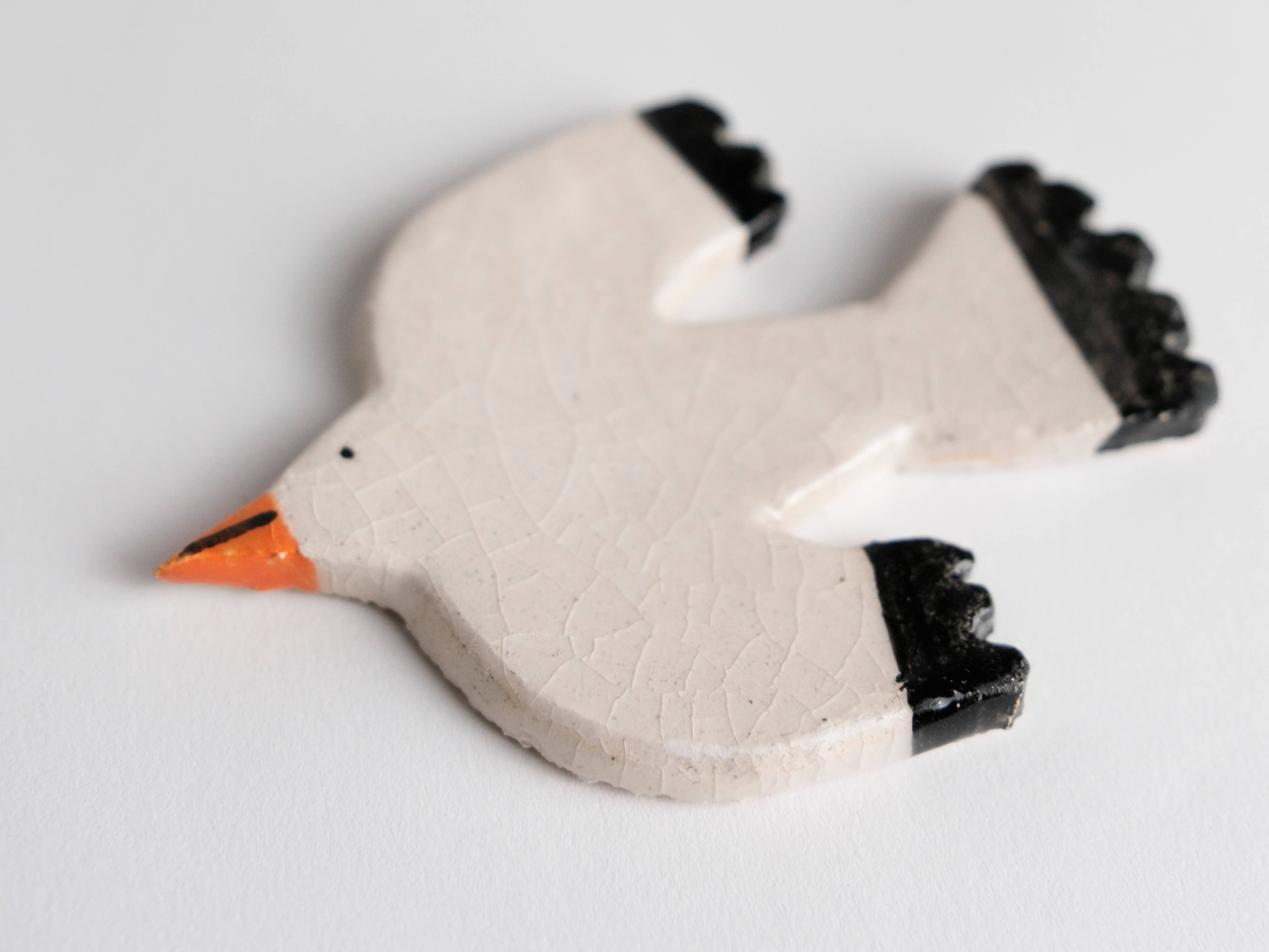 Matilde Horta - Wholesale Magnet - White Bird - Handmade Ceramic Magnets2