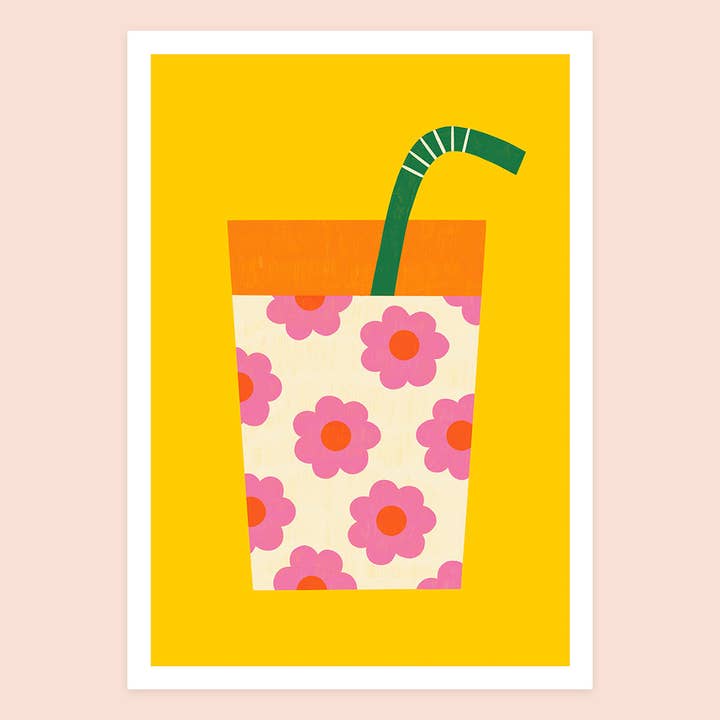 Sunny drank illustratie voor wholesale door Marylou Chalon