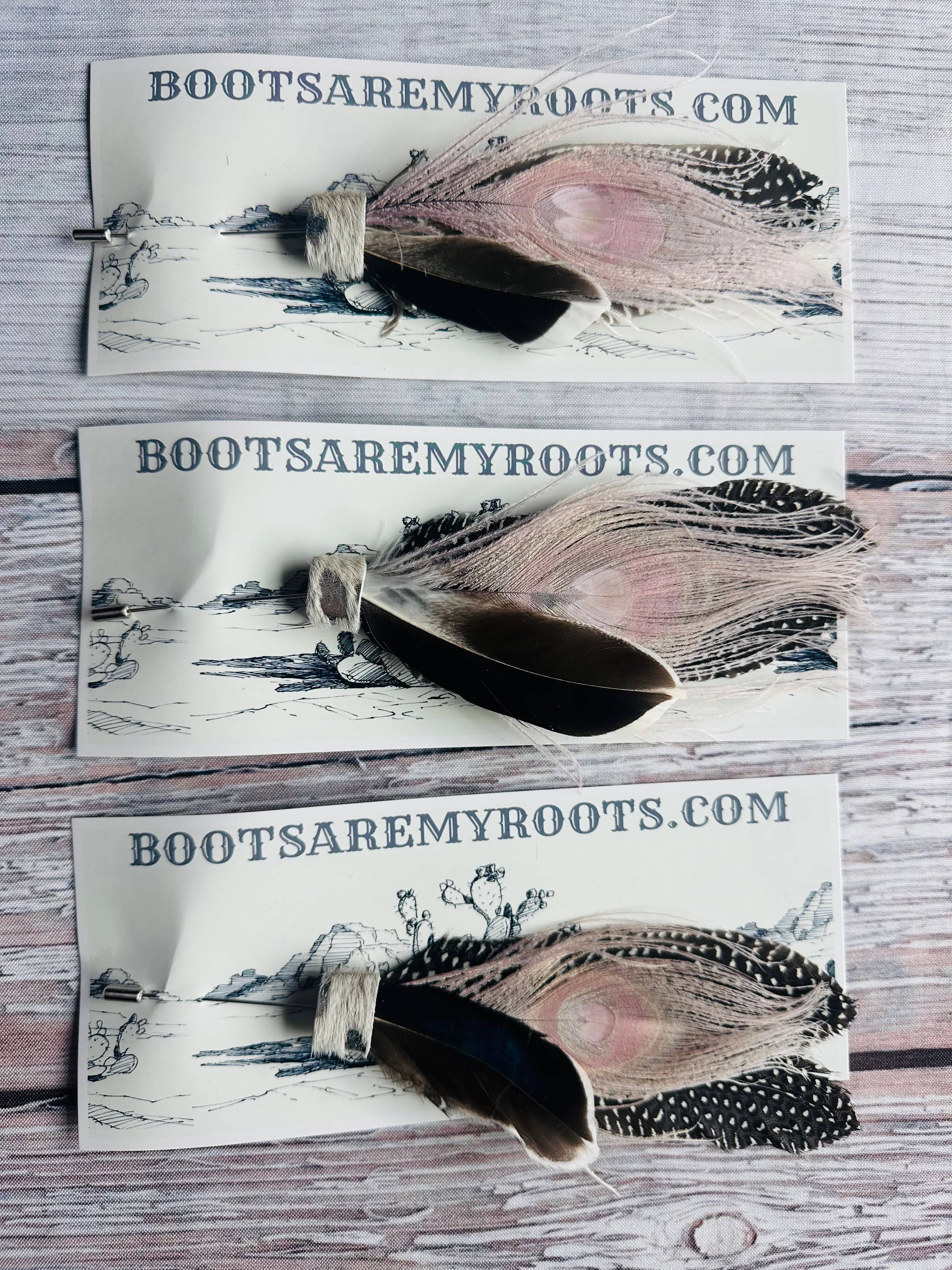 Boots Are My Roots - Vente Accessoire pour chapeau – femme - Épingles à chapeau à plumes mélangées #118