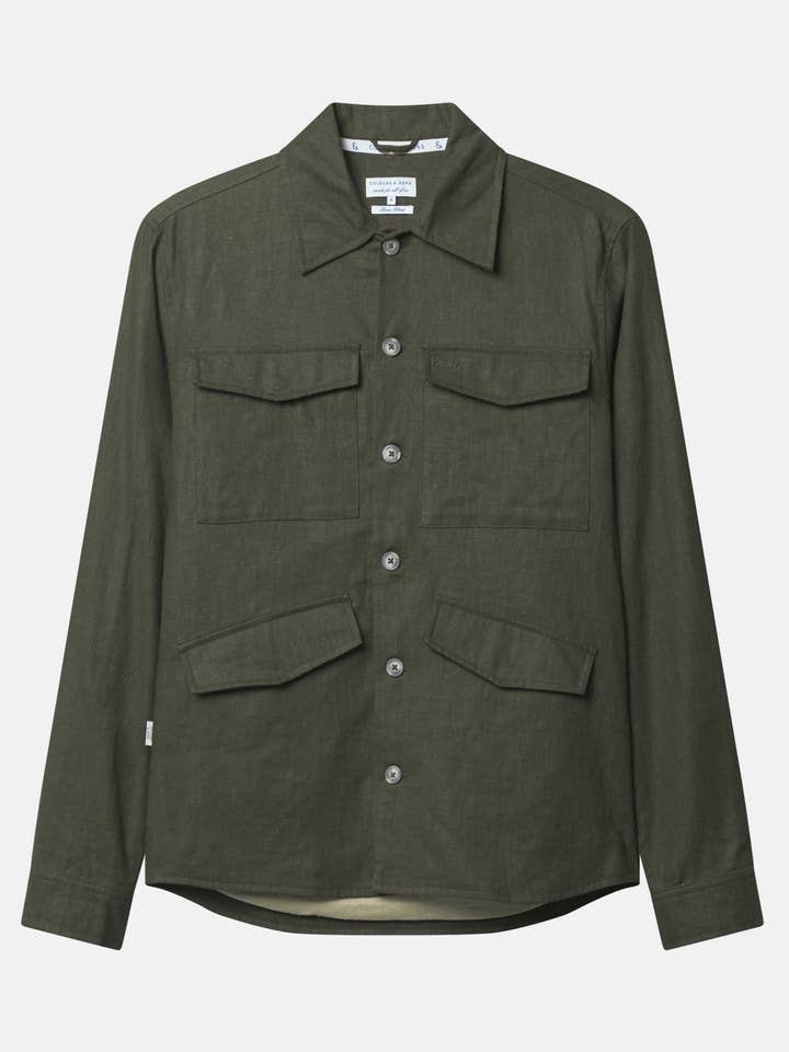 Camisa Safari Mistura de Linho por atacado de COLOURS & SONS