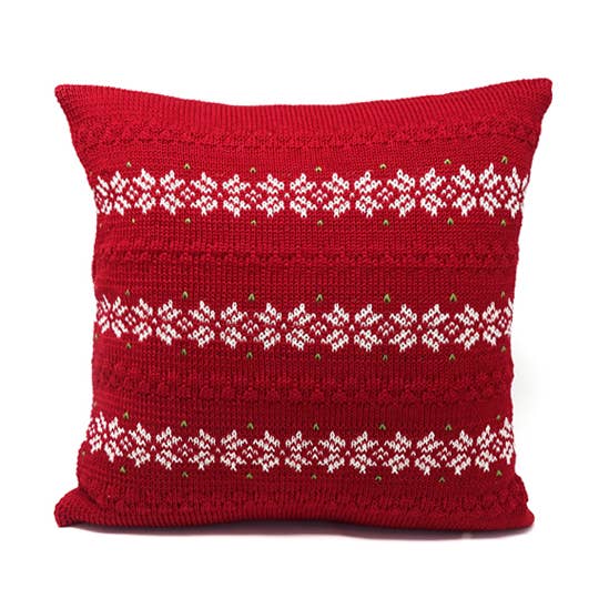 Melange Collection - Wholesale Throw/Decorative Pillow - Nordic Stripe Christmas Pillow, 12", Holiday Decorations0