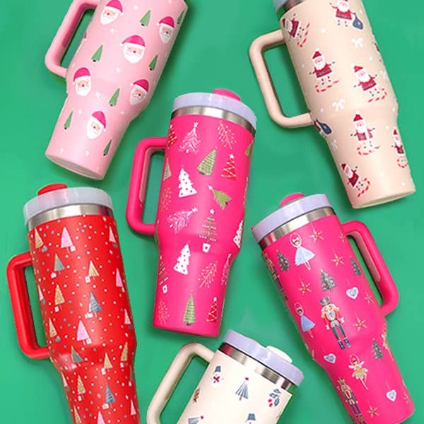 JOSSLYN by wall to wall - Wholesale Insulated Mug/Tumbler - 40oz STAINLESS STEEL TUMBLER CHRISTMAS | TB40OZ