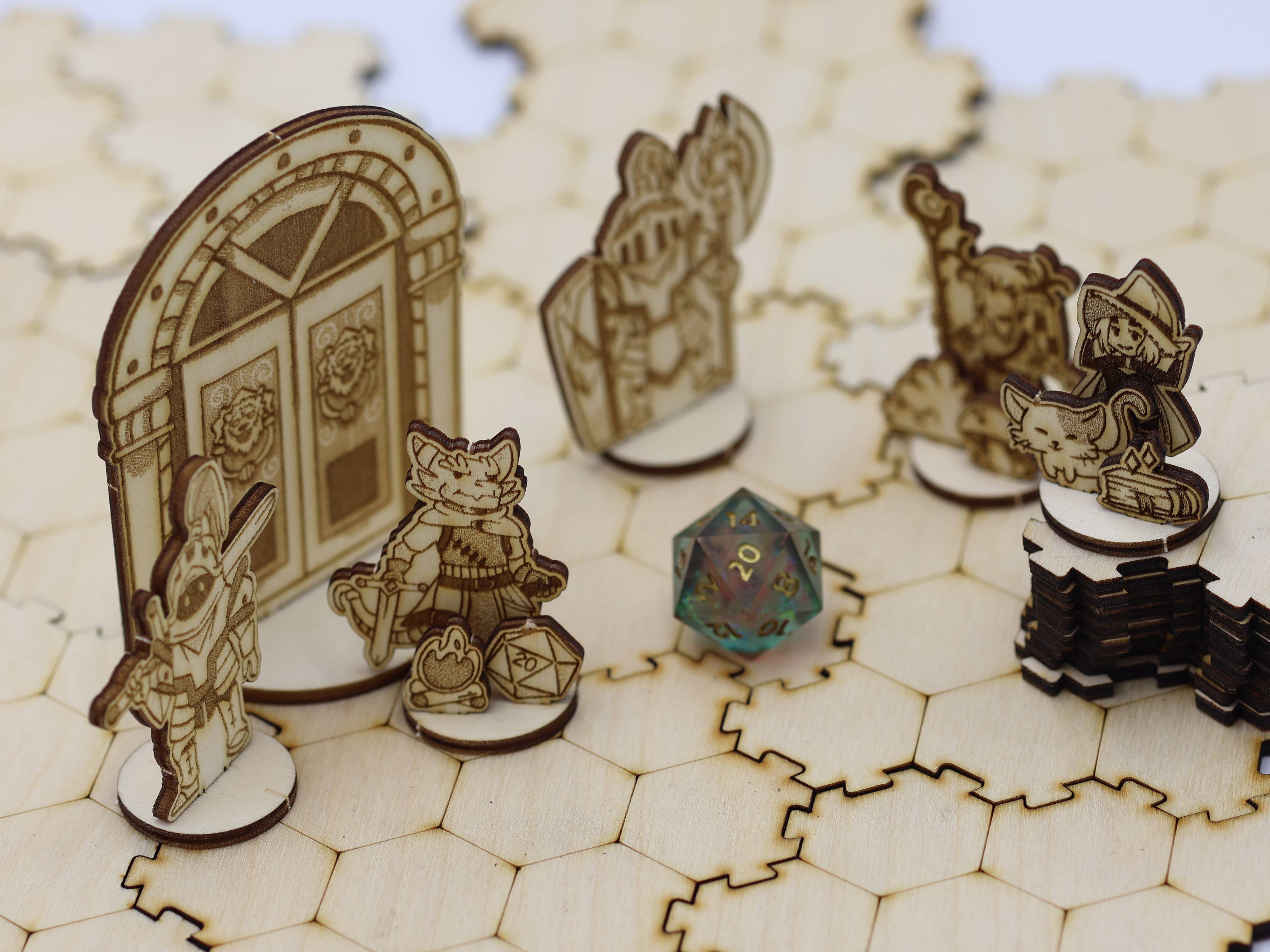 CorvidArts - Wholesale Board Game - Heros Tabletop Miniatures (Set of 12)2