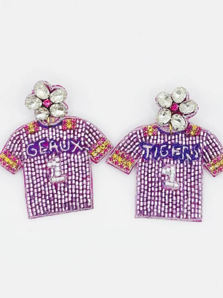 Brincos LSU Geaux Tigers Statement por atacado de The Pearled Panther