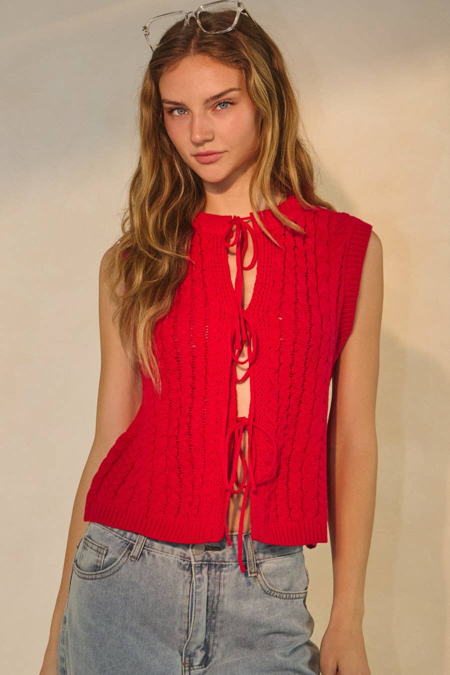 Oddi – Engroshandel Strikvest/slipover – Kvinder – Plus åben-front strikket vest6