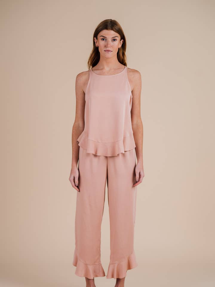 Ensemble de pantalons à volants - Dusty Sunrise pour la vente par Half Asleep