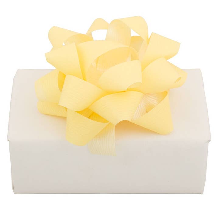 JAM PAPER - Wholesale Bow - Gift Wrapping - Gift Bows, Medium, 5 1/2 Diameter, Pale Yellow, 1PK2