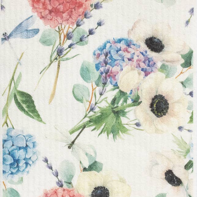SWEDEdishcloths - Wholesale Dishcloth - Swedish Dishcloth Dragonfly Hydrangea