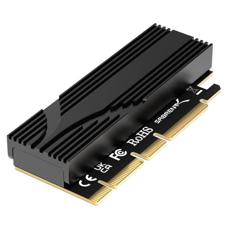 Sabrent M.2 NVMe SSD to PCIe x16 Add-In Card with Aluminum Heatsink for wholesale by Sabrent