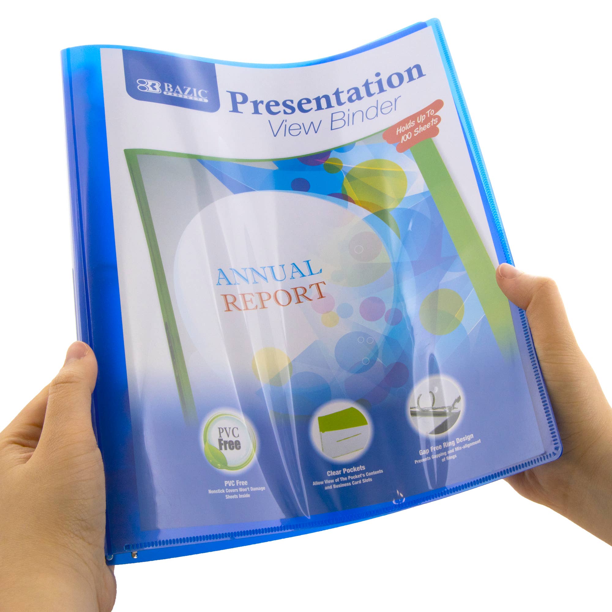 BAZIC Products - Wholesale Binder - 0.5" Poly 3-Ring View Presentation Binder w/ Pocket6