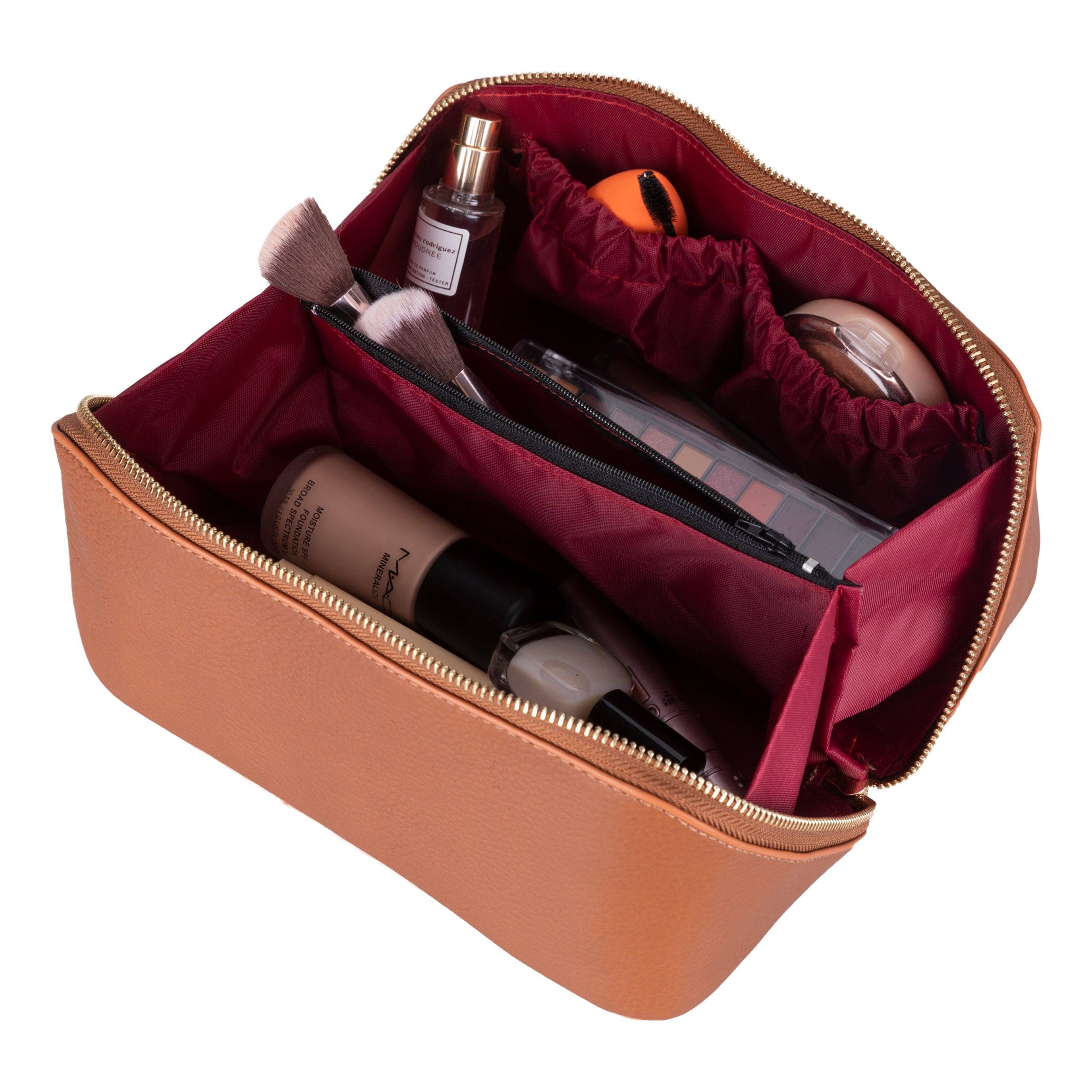 Lupinny Leather - Vente Trousses de maquillage/cosmétique - Trousse de maquillage en cuir Ellati – Trousse de toilette et étui de voyage durable69