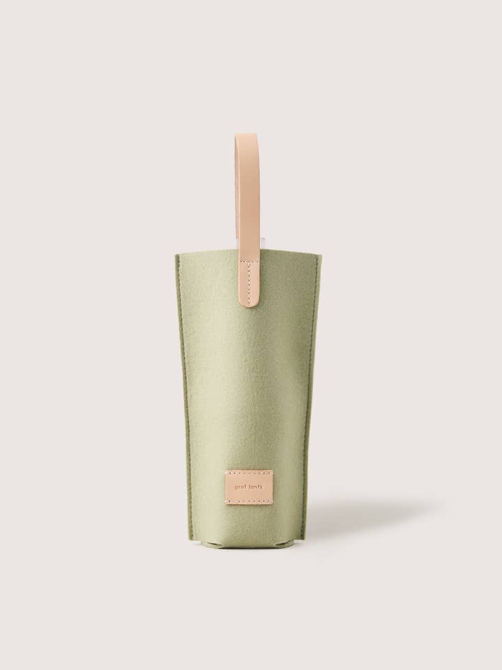 Hana Merino Wool Bottle Bag - Dew Vachetta for wholesale by Graf Lantz