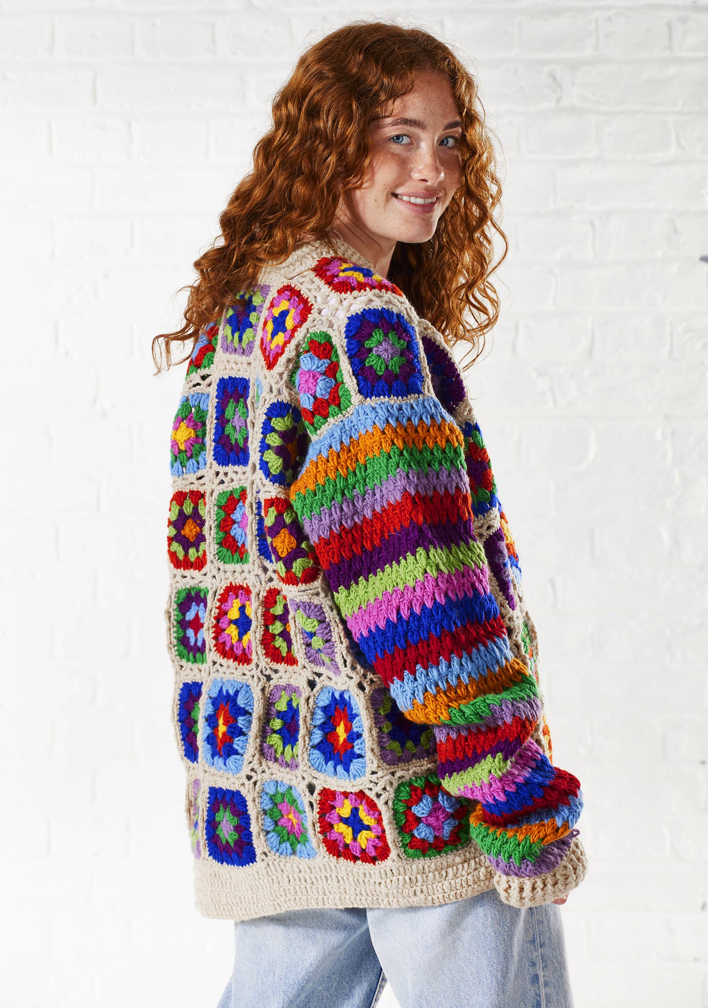 Namaste - Wholesale Cardigan - Women's - Crochet Rainbow Cardigan2