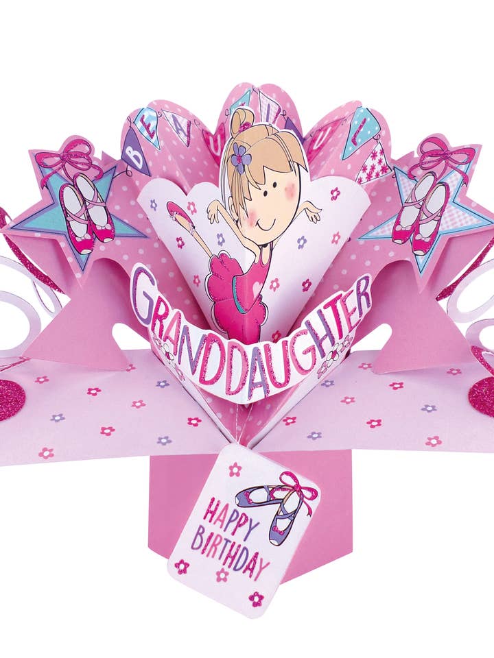 Birthday Granddaughter - Pop-Up Greeting Card Second Nature for wholesale by Second Nature Ltd
