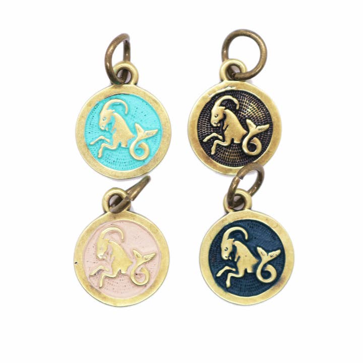 Capricorn Zodiac Charm for wholesale by Gleeful Peacock