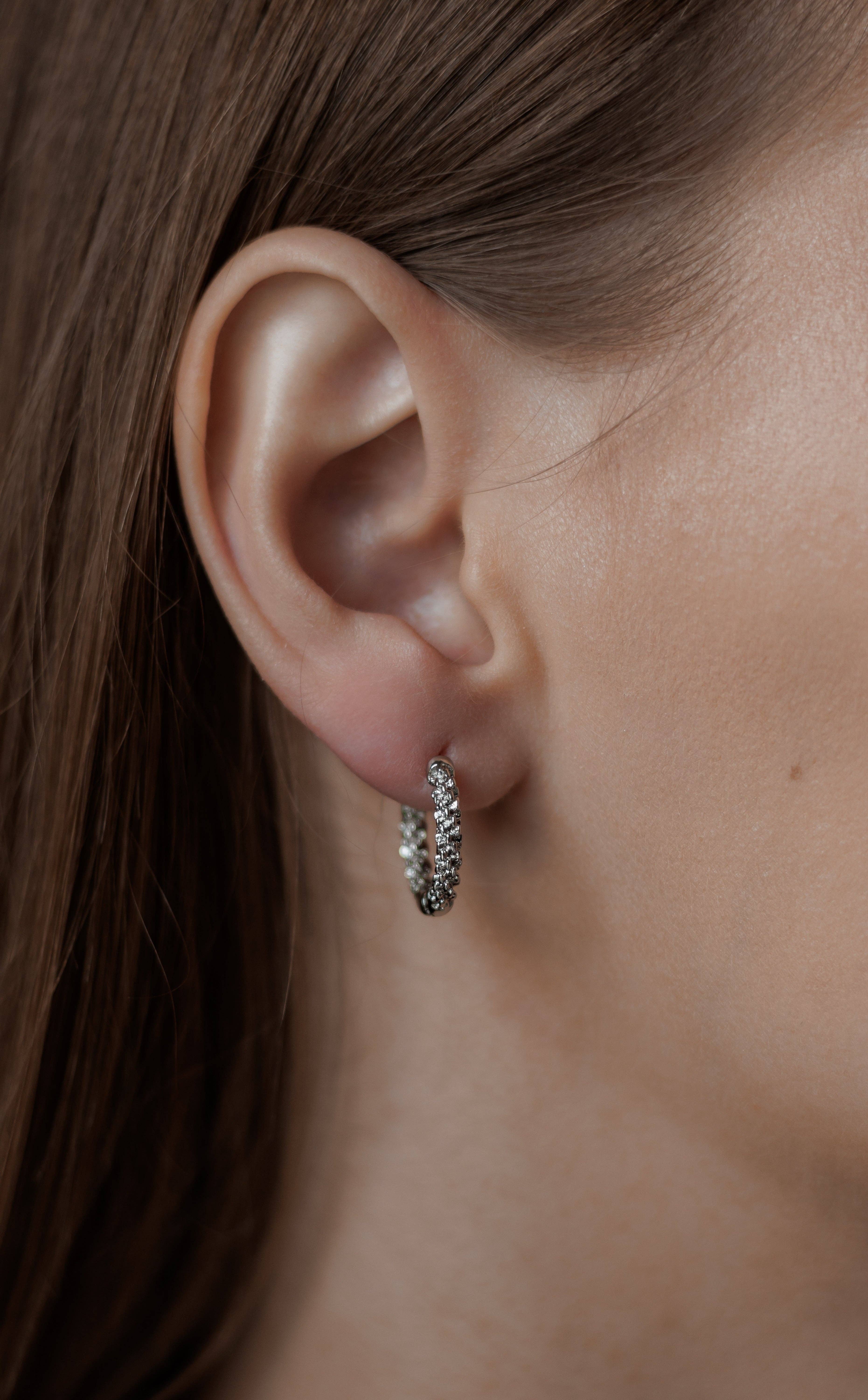 Sedy Jewelry - Vendita all'ingrosso Orecchini a cerchio - Orecchini a cerchio testurizzati placcati in oro, 1,5 cm, ipoallergenici3