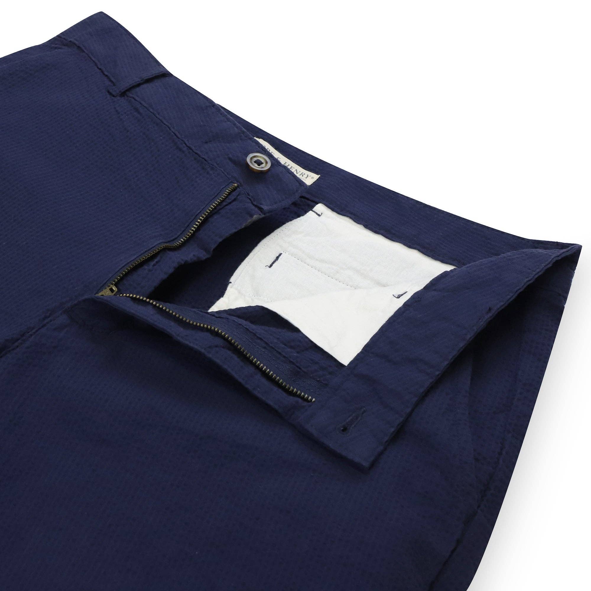 Organic 9" Seersucker Short for wholesale on Faire4