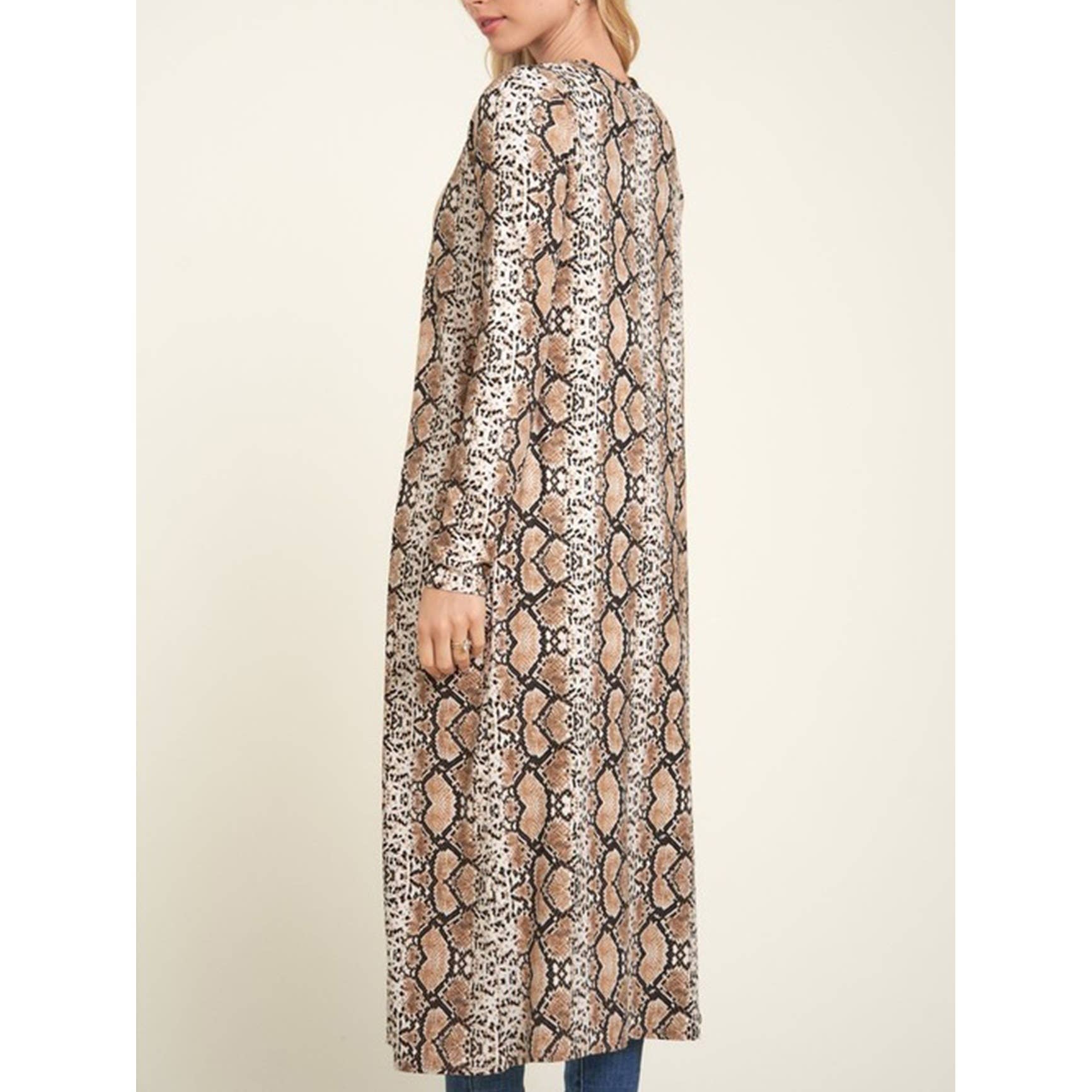 Timeless - Wholesale Cardigan - Women's - Knee Length Printed Long Sleeve Cardigan12