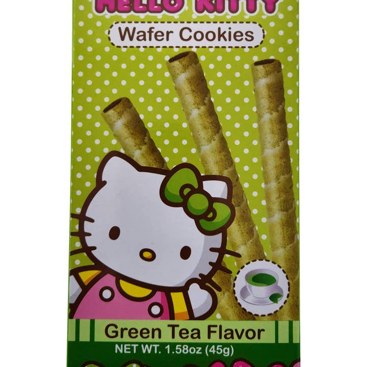 Hello Kitty Wafer Cookies Green Tea Flavor for wholesale by Fizz and Sweets Wholesale