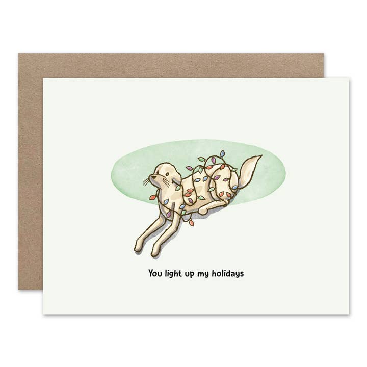 Phinn: Holiday Lights Card for wholesale by The Lobster Studio