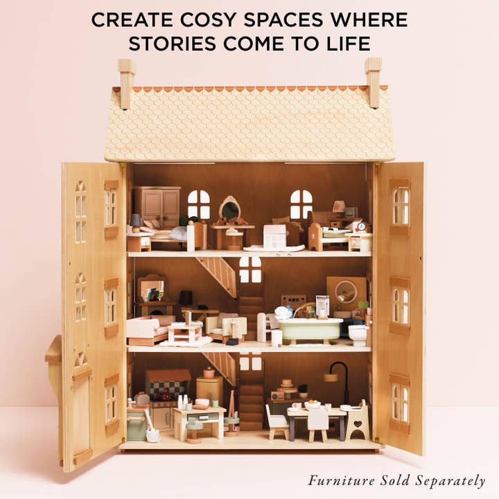 Le Toy Van - Wholesale Doll Accessory Kit - Kids - The Grand Natural Wood Dolls House5