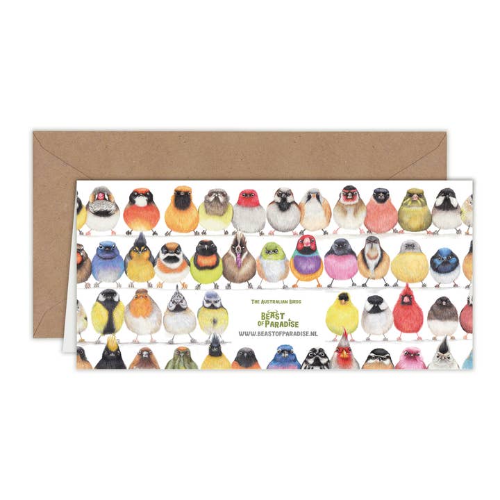 Beast of Paradise - Wholesale Everyday Greeting Card - Cute Birds Animal Greeting Card, Birthday Cards, Blank Card1