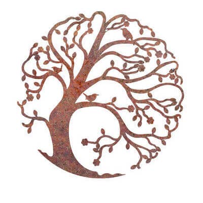 Spring Tree Metal Garden Wall Art for wholesale by Overwrought