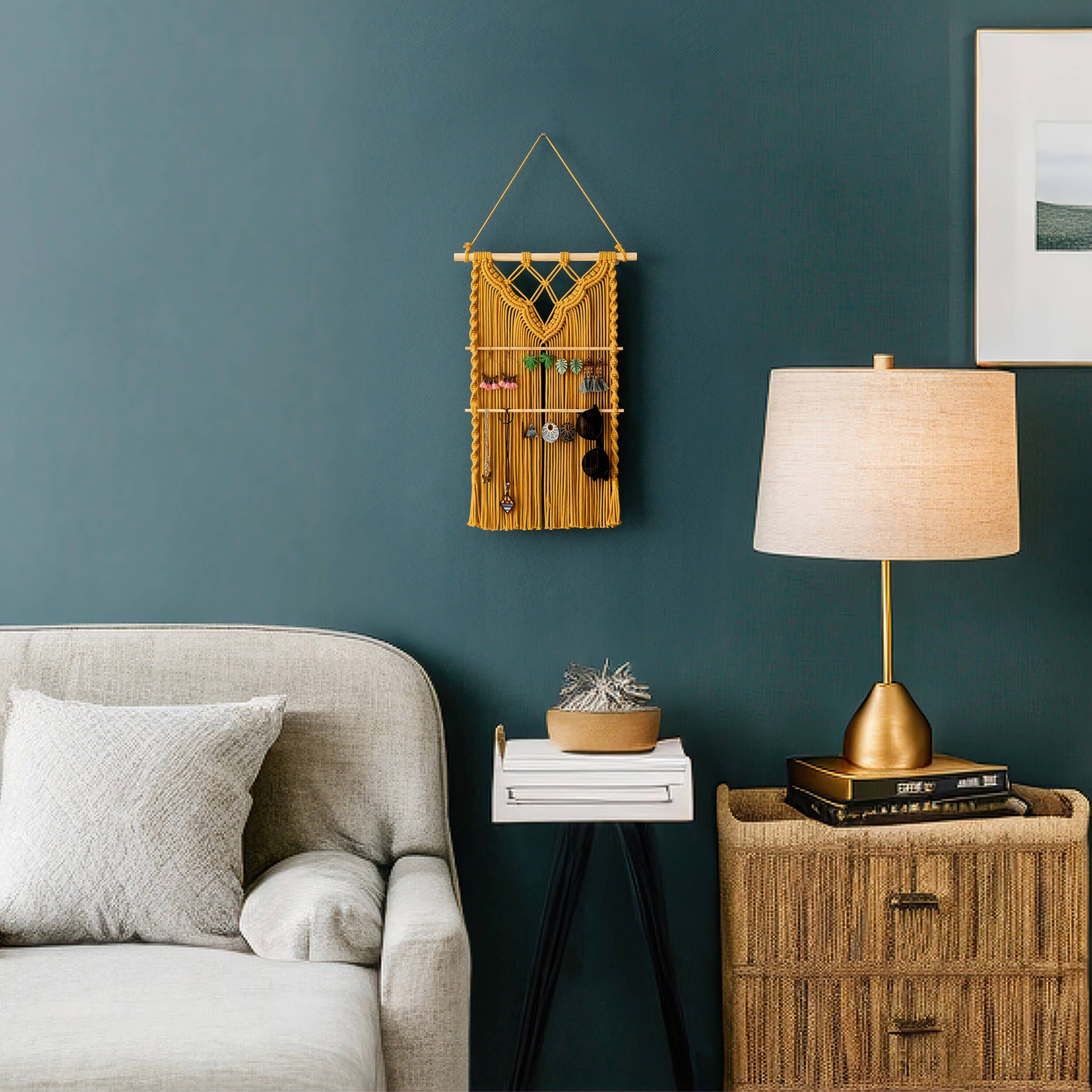 BeanDaikon - Wholesale Jewelry Stand & Display - Boho Macrame Jewelry Hanger I817