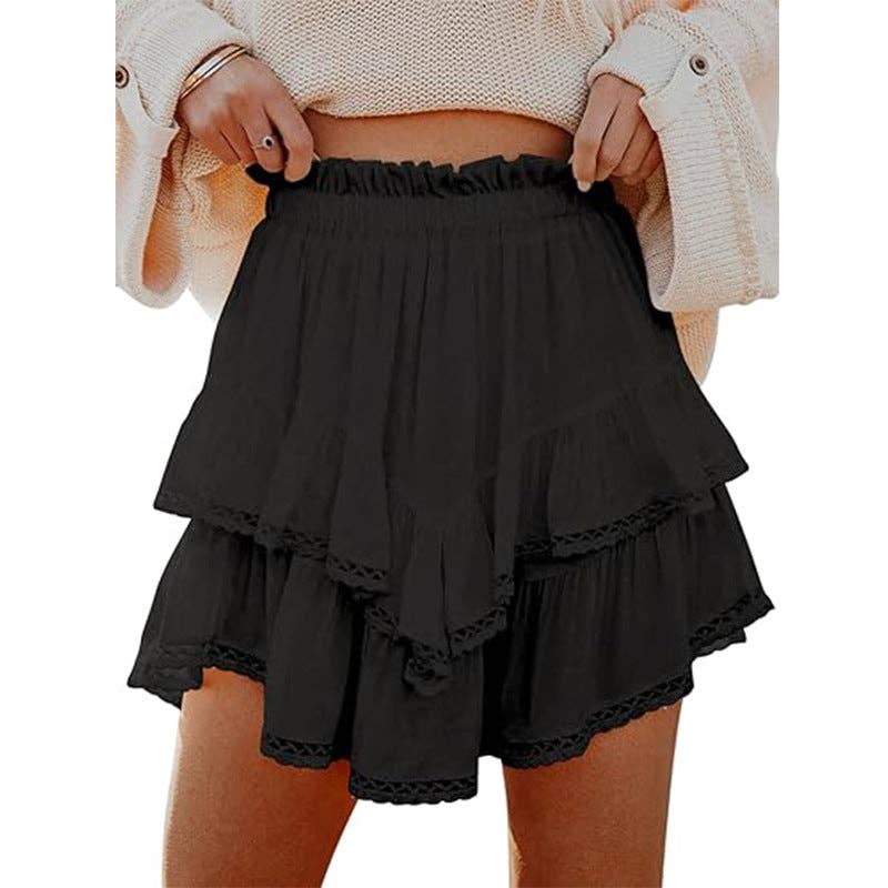 Suhkasana - Wholesale Skirt - Women's - Women's High-Waist Layered Cake Skirt – Summer Casual Mini Skirt0