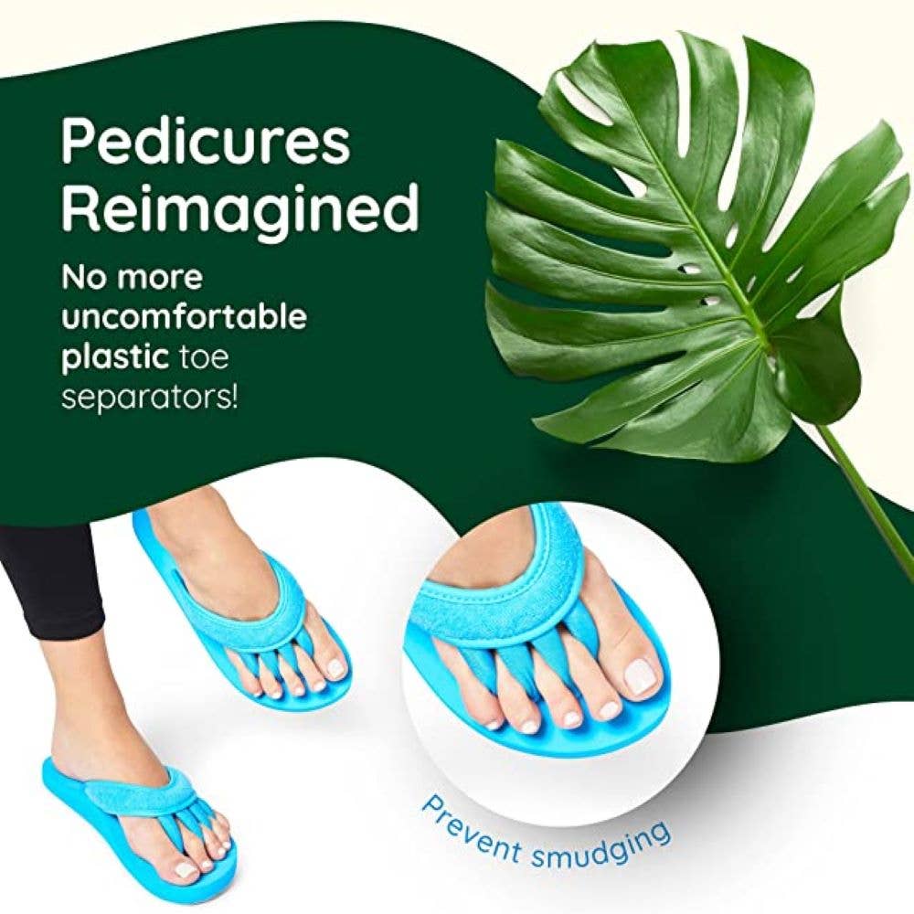 Pedi Couture - Wholesale Sandals - Women's - Turquoise Women's Comfort Toe Separator Sandals1