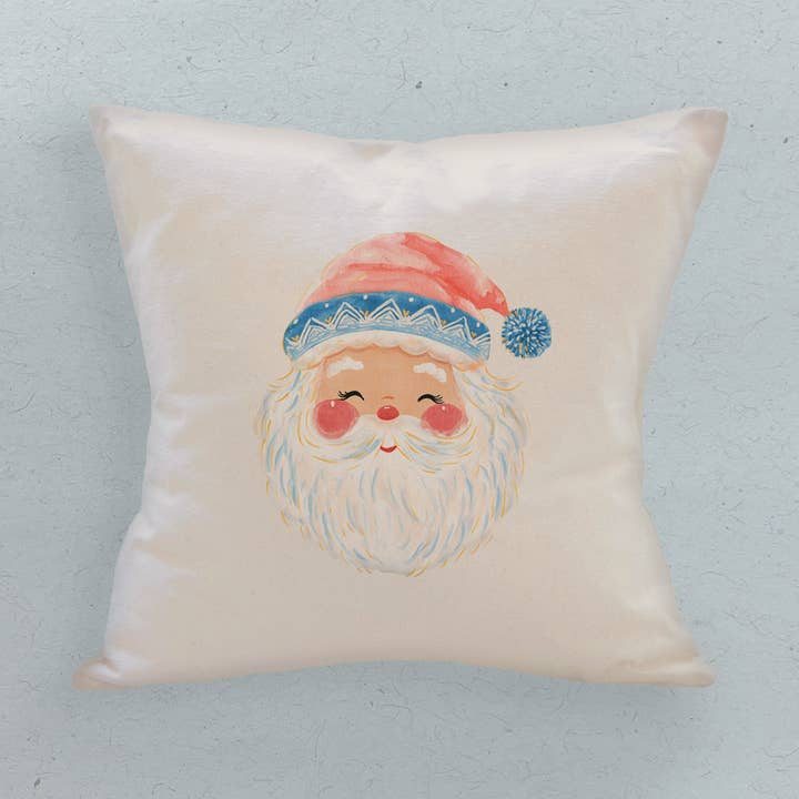 Rosy Cheeked Santa - Aanpasbaar Vierkant Canvas Kussen voor wholesale door Boheme Bliss
