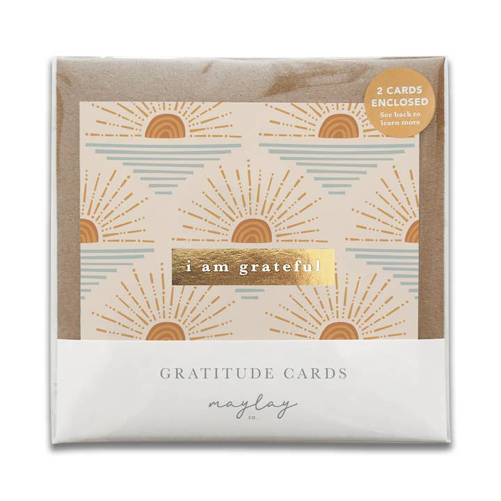 Tarjeta de Felicitación de Gratitud "Estoy Agradecido" de Sunrise Nature para venta al por mayor de Maylay Co.