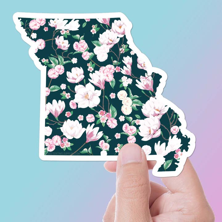 Sticker fleur de magnolia du Missouri - Jolis décalcomanies pour la vente par Sentinel Supply