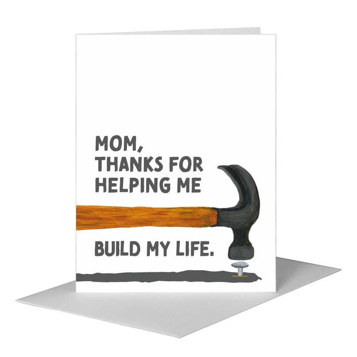 Printed Canvas - Wholesale Mother's Day Card - Hammer, Greeting Card (#8594J)