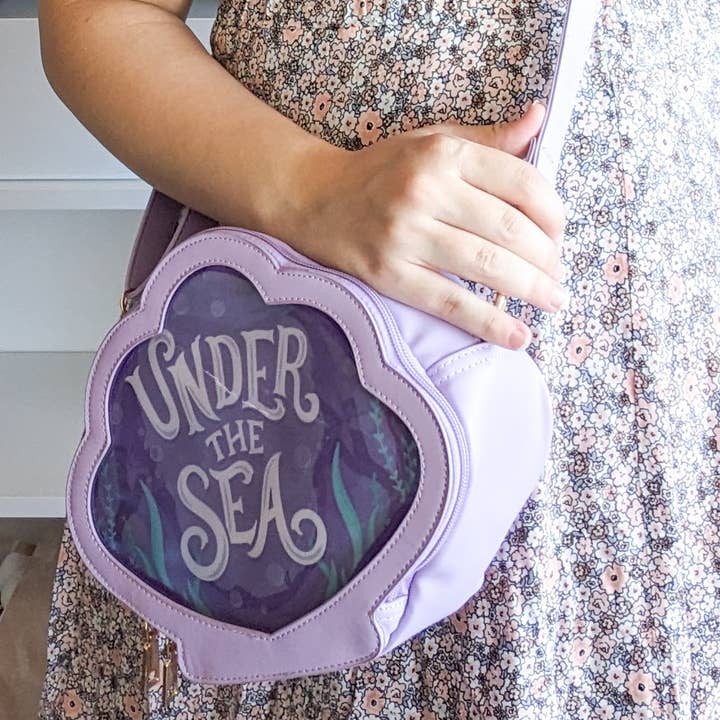 Rainbow Space Unicorn - Wholesale Crossbody bag – Women's - Mermaid Shell Ita Bag Purple2