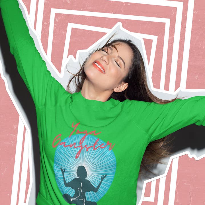 Yoga Gangster Sweatshirt Embrace Inner Peace With An Edgy Vibeyoga Gangster Yoga Lover Sweatshirt Yogi Gift Yoga Instructor Teacher Shirt for wholesale by Victorholistics