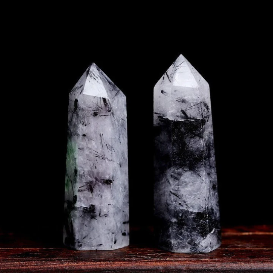 Moon Rituals - Venta al por mayor Piedras/cristales espirituales - Torre de Cuarzo Negro Rutilado - Cristal Sanador para Protección y Aterrizaje, Regalo de Cristal de Navidad1