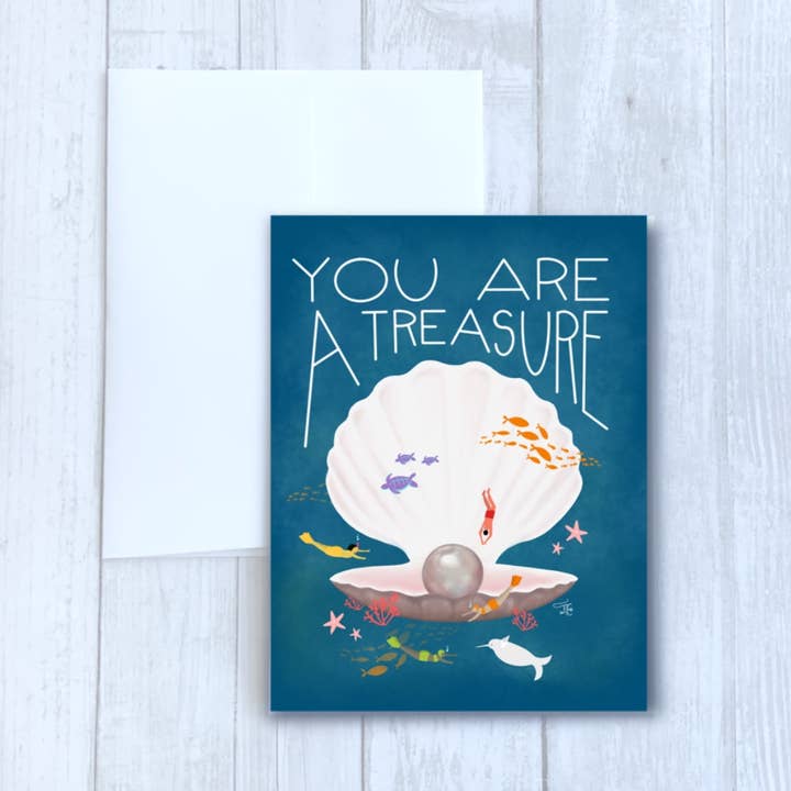 Carte de vœux Heart of the Sea pour la vente par inkpaperfable