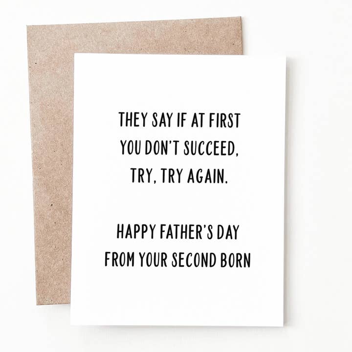 Middle Child Father's Day Card for wholesale by Nine Two Design