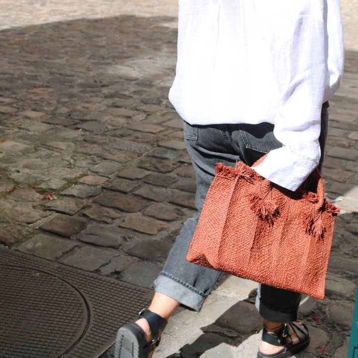 SANS-ARCIDET PARIS - Wholesale Tote bag – Women's - Georges SS22 - Solid rectangular raffia bag13