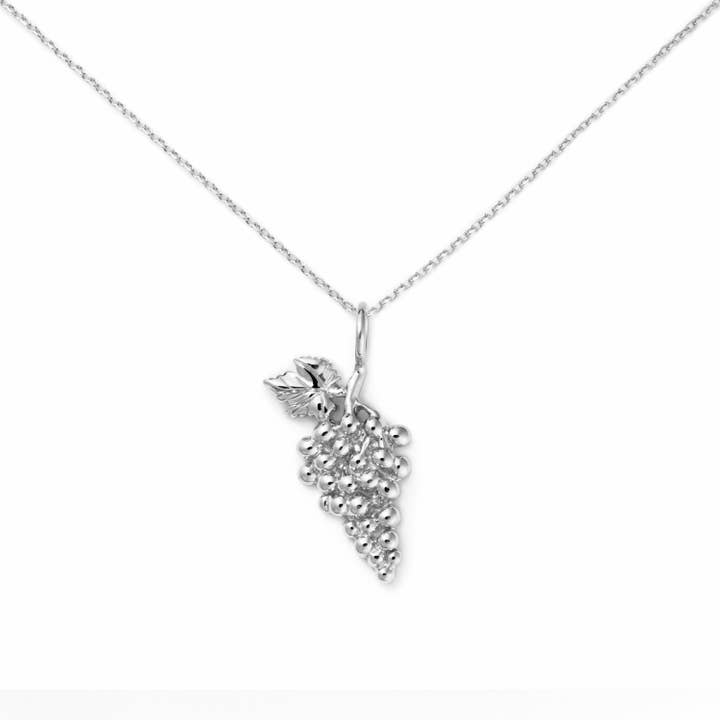 Druiven ketting Sterling zilver door delicatessen sieraden - elke aankoop helpt honger te bestrijden! Foodie Gift, Food Jewelry voor wholesale door Delicacies Jewelry