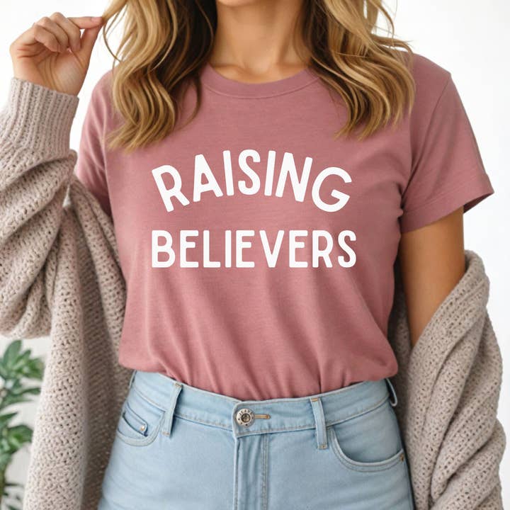 Raising Believers Christian T-shirt for wholesale by The Inspiration Haven
