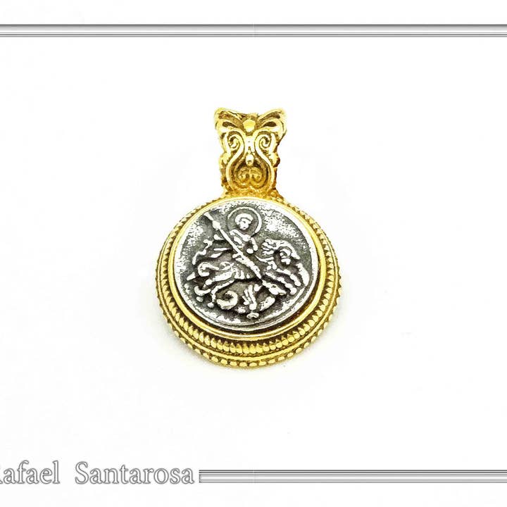 RAFAEL SANTAROSA - Venta al por mayor Collares con colgantes/abalorios - Collar de protección San Jorge colgante talismán