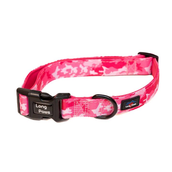 Collier pour chien Funk The | Pink Camo pour la vente par Long Paws