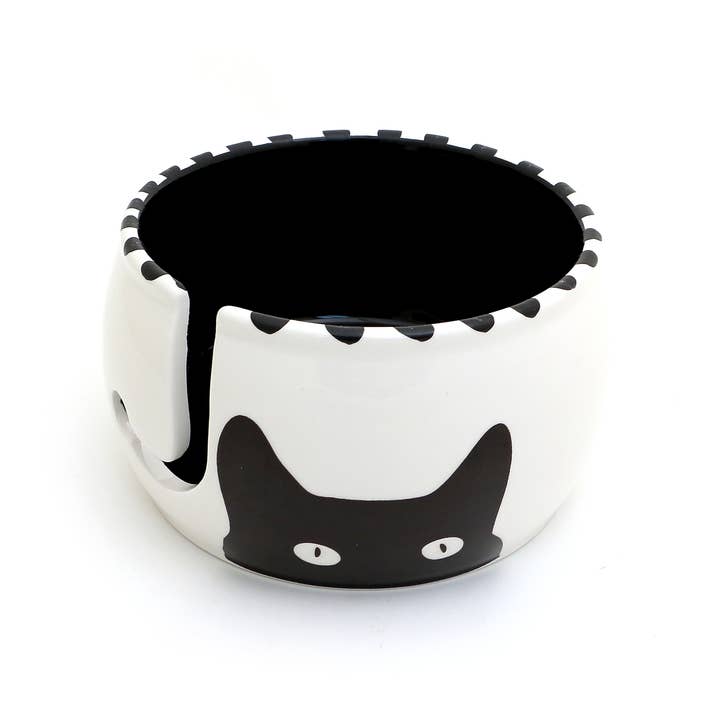 Lenny Mud - Wholesale Knitting/Crochet Supplies - Kitty Ears Cat Ceramic Yarn Bowl3