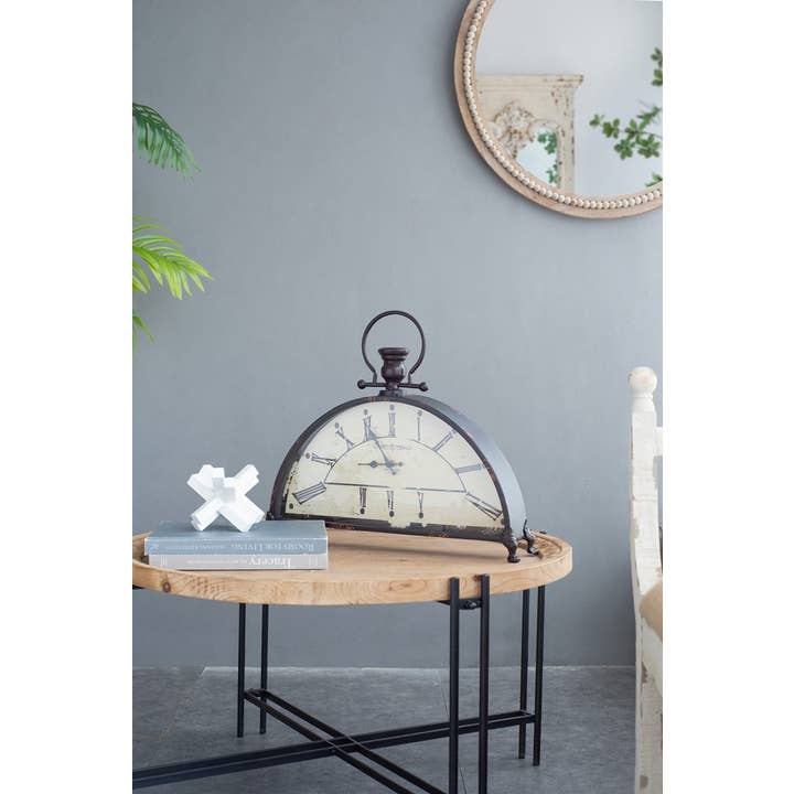 A&B Home Group Inc. - Wholesale Desk Clock - 21.5x4.3x17.7" Table Clock - Brown5