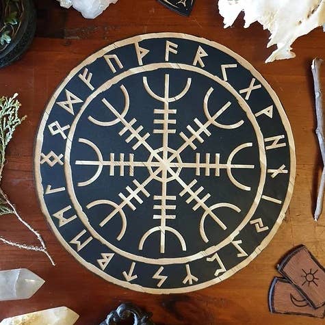 Helm of Awe (Aegishjalmur) Altar Tile for wholesale by Yiska Designs