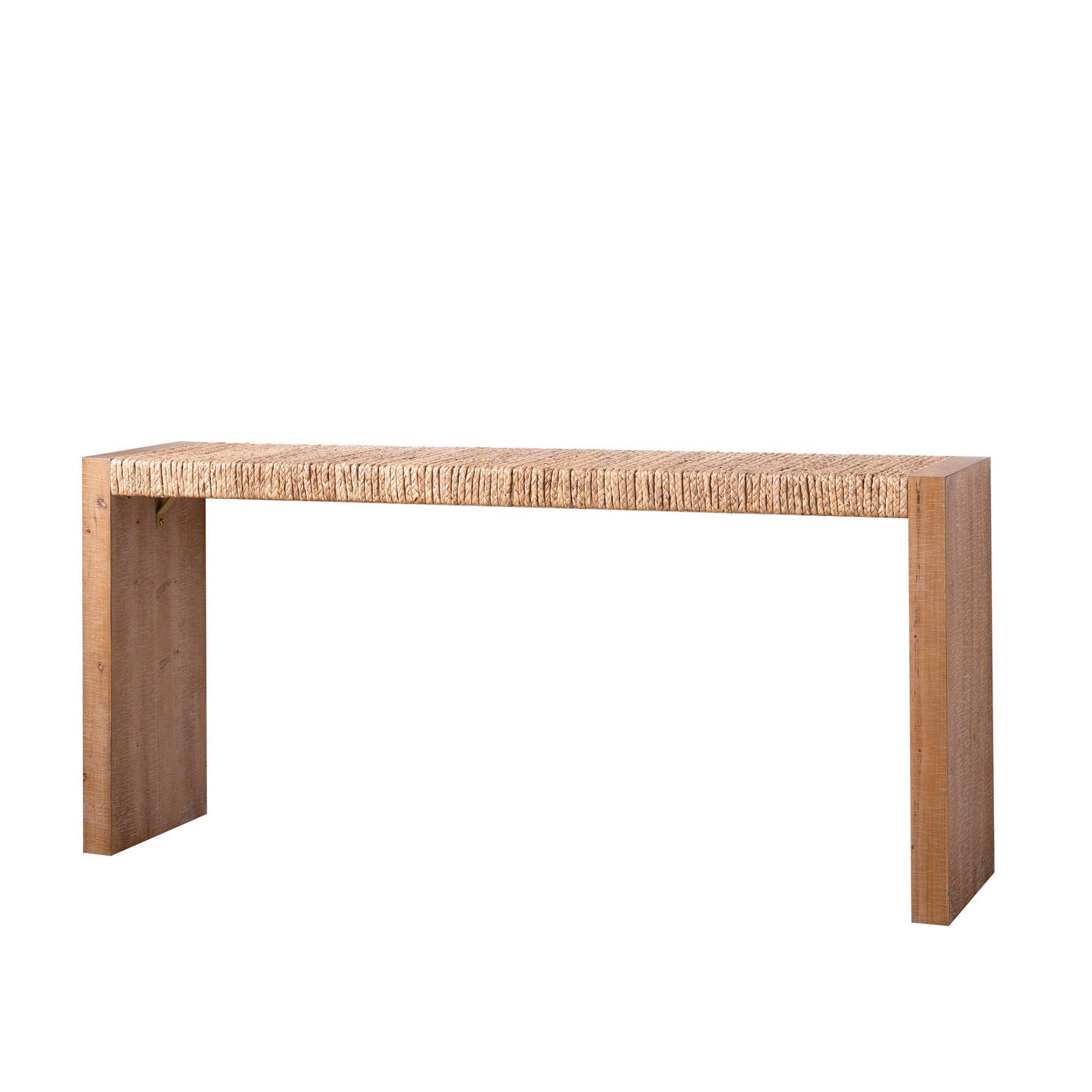 39F Inc. - Vente Console - Console en herbe de mer naturelle de 69" L (dessus tissé à la main)5
